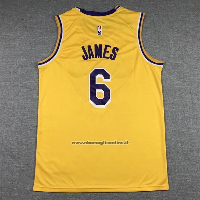 Maglia Los Angeles Lakers LeBron James #6 Icon 2022-23 Giallo